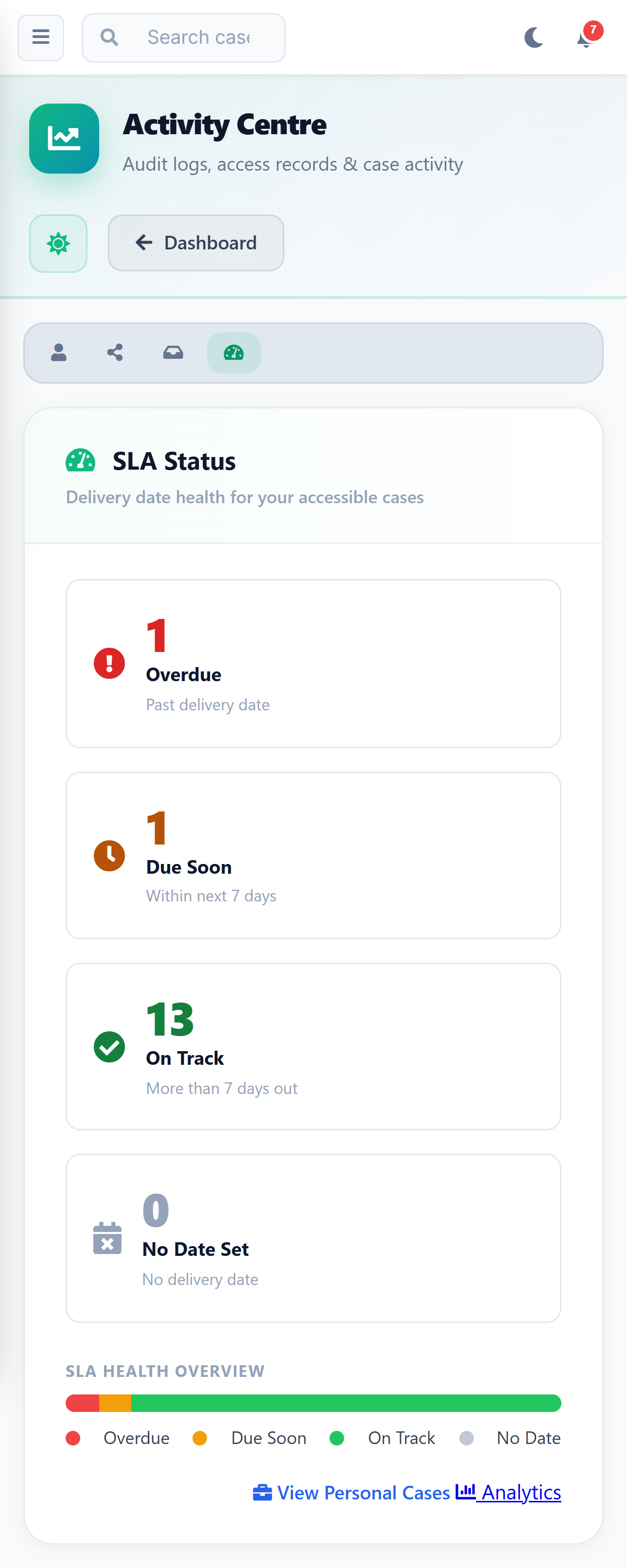 Herarx Activity Centre — mobile